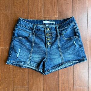 Vintage Bongo Button Up‎ Blue Women's Shorts